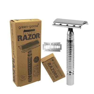 green-goose Classic Shaving Set | Silver