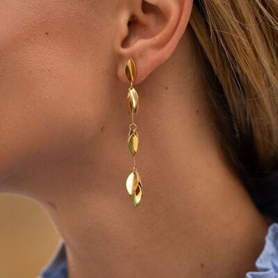 Cataleya dangling earrings - petal tassels
