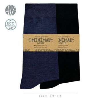 chaussettes homme en bambou green-goose | 2 paires | Mixte | 39-44 3