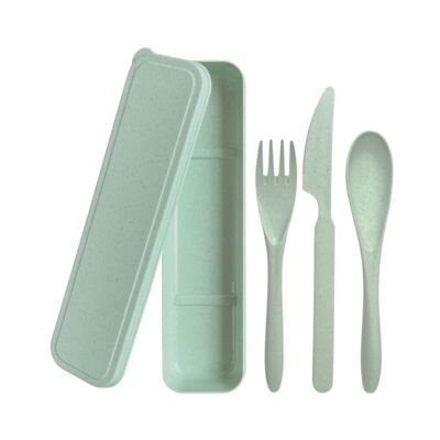 Set di posate biologiche green-goose | Verde