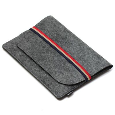 funda para portátil de fieltro de ganso verde | 15" | Gris oscuro