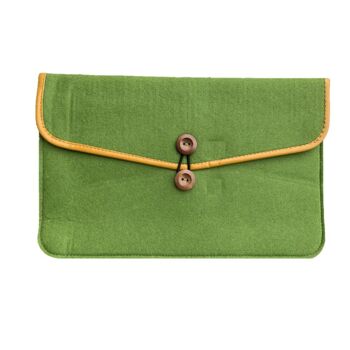 pochette pour ordinateur portable en feutre d'oie verte | 38x28 cm | Vert 1