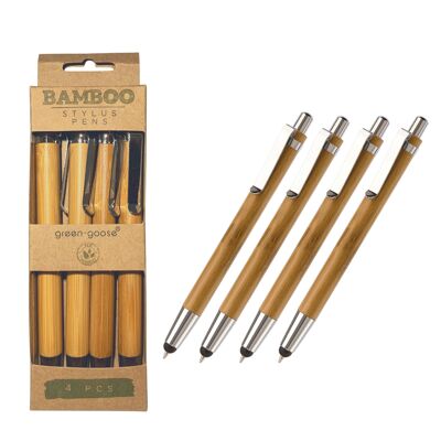 Penna stilo in bambù Green Goose | 4 pezzi