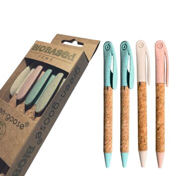 stylo en liège à base de plantes green-goose | 4 pièces 2