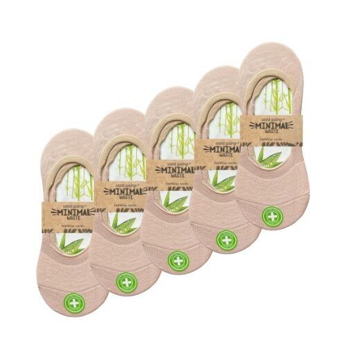 Green-goose Bamboo Footies da donna | 5 paia | Crema | 35-39