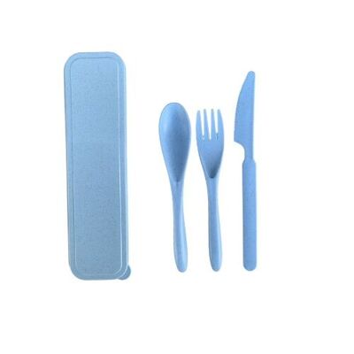 Set di posate biologiche green-goose | Blu