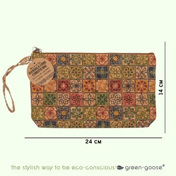 trousse de maquillage en liège green-goose | Tuile marron 3