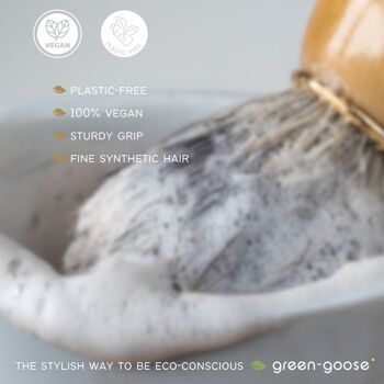 rasoir classique green-goose avec savon à raser et blaireau | Noir 6