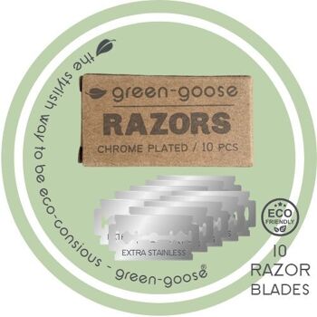 rasoir classique green-goose avec savon à raser et blaireau | Noir 9