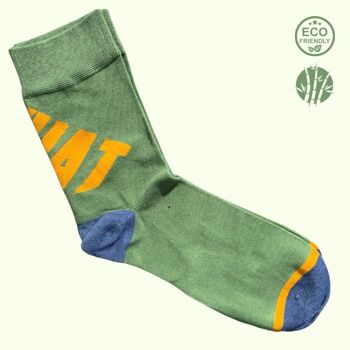 chaussettes homme en bambou green-goose | 2 paires | Quoi | 39-44 | Vert noir 4