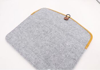 couverture de tablette en feutre d’oie verte | 34x21 cm | Gris clair 4