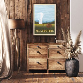 Affiche Voyage Yellowstone National Park - Etats-Unis 21x29.7 cm [A4] 6