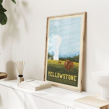 Affiche Voyage Yellowstone National Park - Etats-Unis 30x40 cm 3