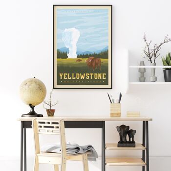 Affiche Voyage Yellowstone National Park - Etats-Unis 50x70 cm 2