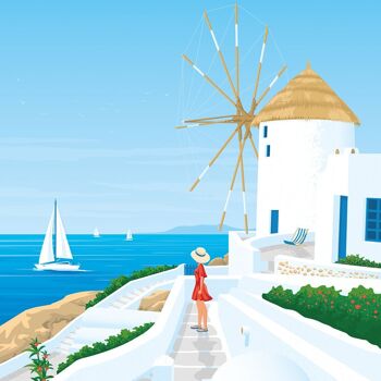 Affiche Voyage Ile de Mykonos Grèce 50x70 cm 3