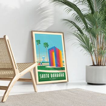 Affiche Voyage Santa Barbara Californie - Etats-Unis 30x40 cm 4