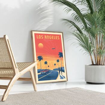 Affiche Voyage Los Angeles Sunset Californie - Etats-Unis 21x29.7 cm [A4] 6