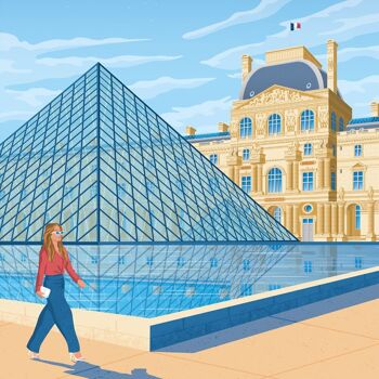 Affiche Voyage Paris France - Musée du Louvre 30x40 cm 5