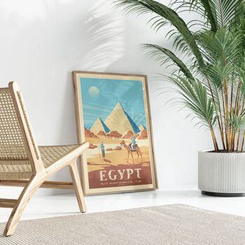 Affiche Voyage Le Caire Egypte Afrique - Pyramide de Gizeh 30x40 cm 5