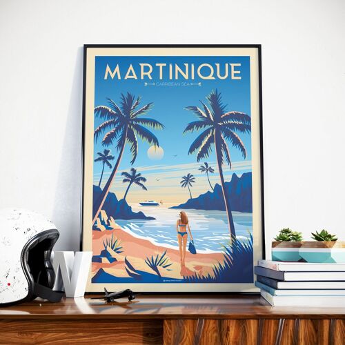 Affiche Voyage La Martinique France - Mer des Caraïbes 30x40 cm