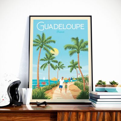 Poster di viaggio Guadalupa Francia - Le Antille 21x29,7 cm [A4]