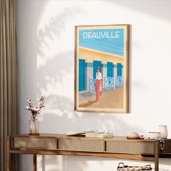 Affiche Voyage Deauville Normandie France - Les Planches 30x40 cm 5