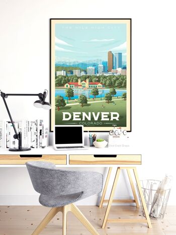 Affiche Voyage Denver Colorado - Etats-Unis - 21x29.7 cm [A4] 3