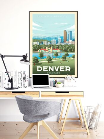 Affiche Voyage Denver Colorado - Etats-Unis - 30x40 cm 4