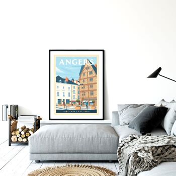 Affiche Voyage Angers France - Maison d'Adam - 30x40 cm 2