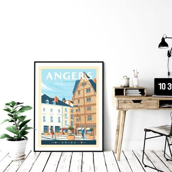 Affiche Voyage Angers France - Maison d'Adam - 30x40 cm 3