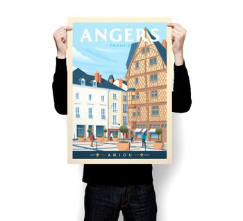 Affiche Voyage Angers France - Maison d'Adam - 30x40 cm 4
