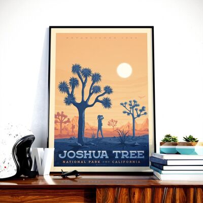 Poster di viaggio del Parco Nazionale di Joshua Tree - Stati Uniti - 30x40 cm