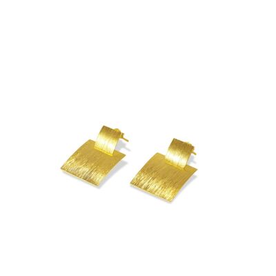 Zing earrings Yellow gold plated silver