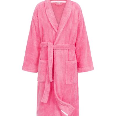 Shawl collar bathrobe in pink