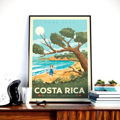 Poster di viaggio in Costa Rica - 30x40 cm