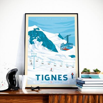 Affiche Voyage Tignes Haute-Savoie France - 21x29.7 cm [A4]