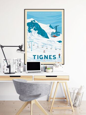 Affiche Voyage Tignes Haute-Savoie France - 50x70 cm 2