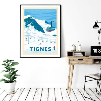 Affiche Voyage Tignes Haute-Savoie France - 50x70 cm 3