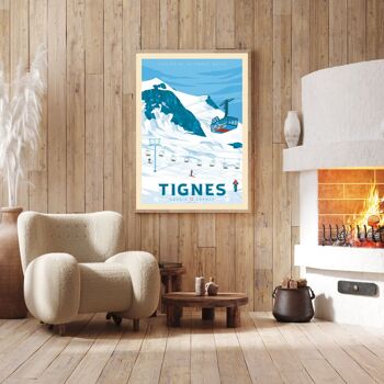 Affiche Voyage Tignes Haute-Savoie France - 50x70 cm 6