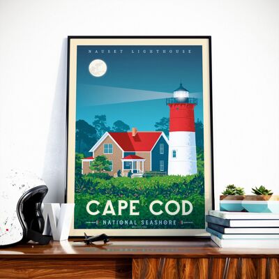 Affiche Voyage Voyage Cape Cod - Massachusetts - Etats-Unis 21x29.7 cm [A4]