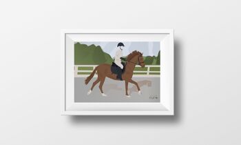 Affiche sport Equitation "Sur le Cheval" 1