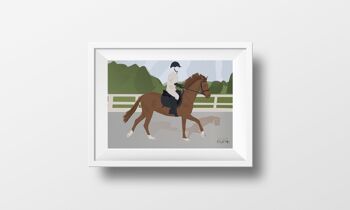 Affiche sport Equitation "Sur le Cheval" 2