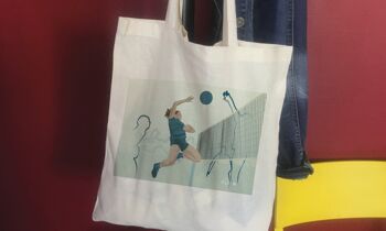 Tote bag sport ou sac "Volleyball féminin" 2