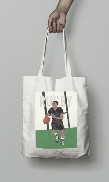 Tote bag sport ou sac "rugby vintage homme" 6