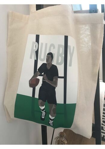 Tote bag sport ou sac "rugby vintage homme" 10