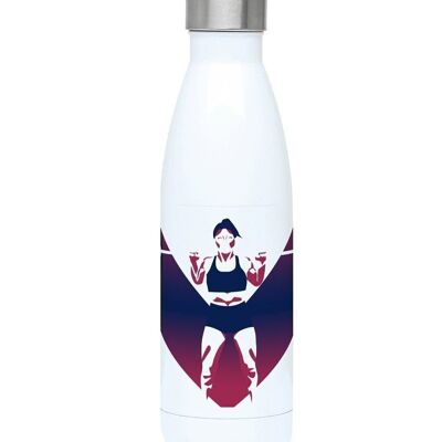 Botella deportiva isotérmica CrossFit "Levantamiento de pesas femenino" - Personalizable