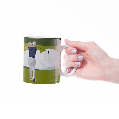 Tasse sport "Golf au Seven Sisters" - Personnalisable  | Tasse sport golf | Artiste Sportive