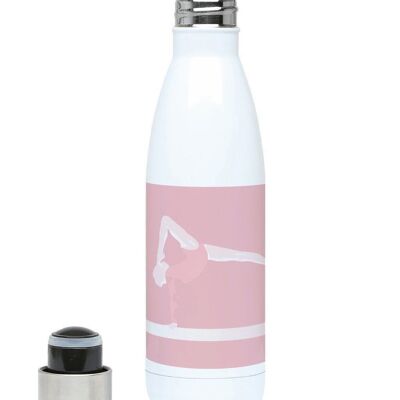 Rosa Turnsport-Isolierflasche „Latika die Turnerin“ – anpassbar
