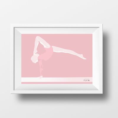Affiche sport Gymnastique "Latika la gymnaste"