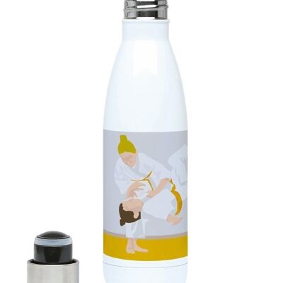 Insulated sports judo bottle for girls "Jeanne la judoka" - Customizable